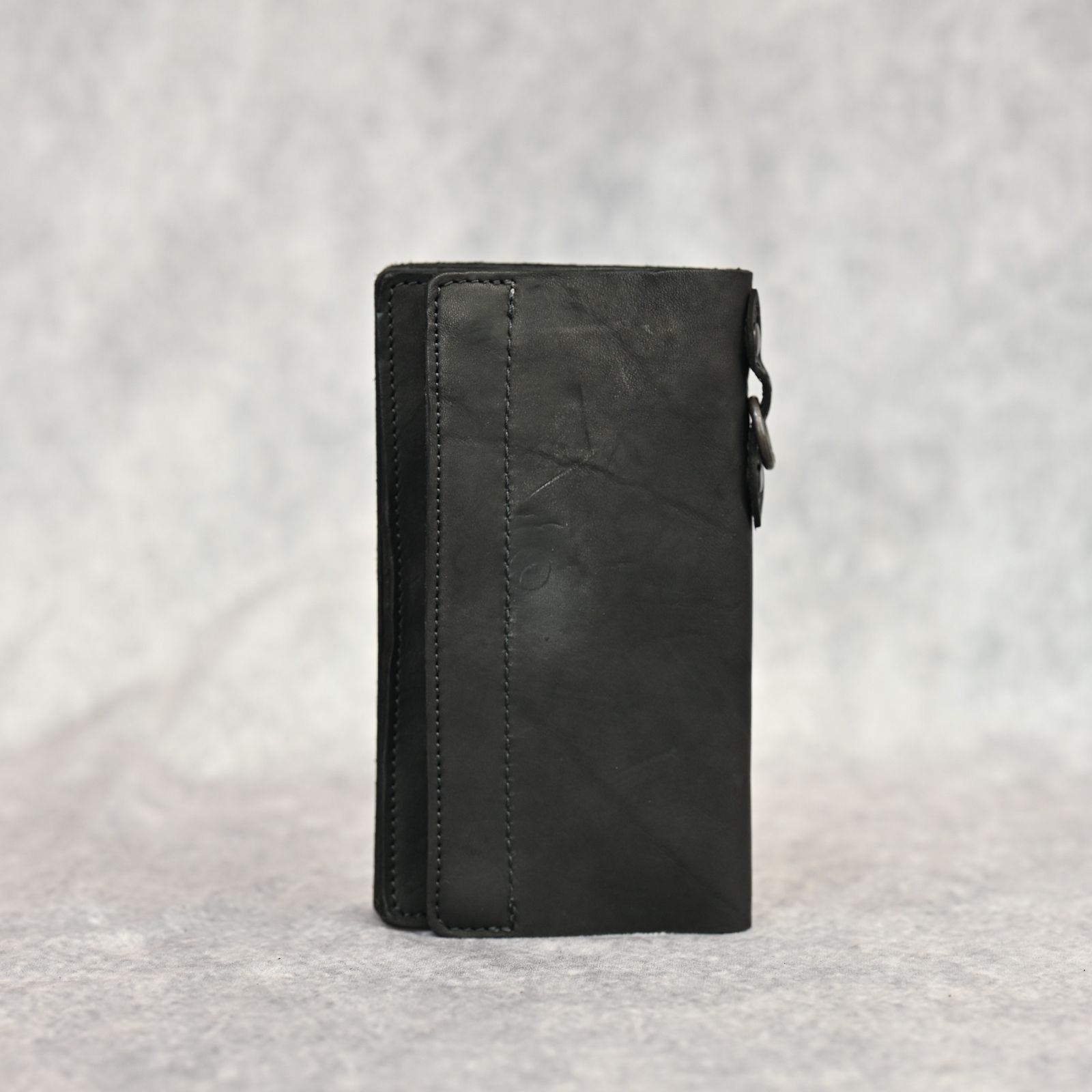 ジャパンショルダー製品染め ラージトラッカーウォレット （BLACK）｜318-38