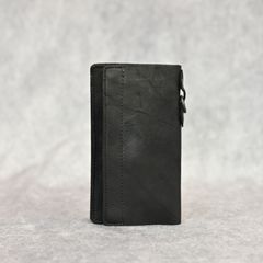 ジャパンショルダー製品染め ラージトラッカーウォレット （BLACK）｜318-38
