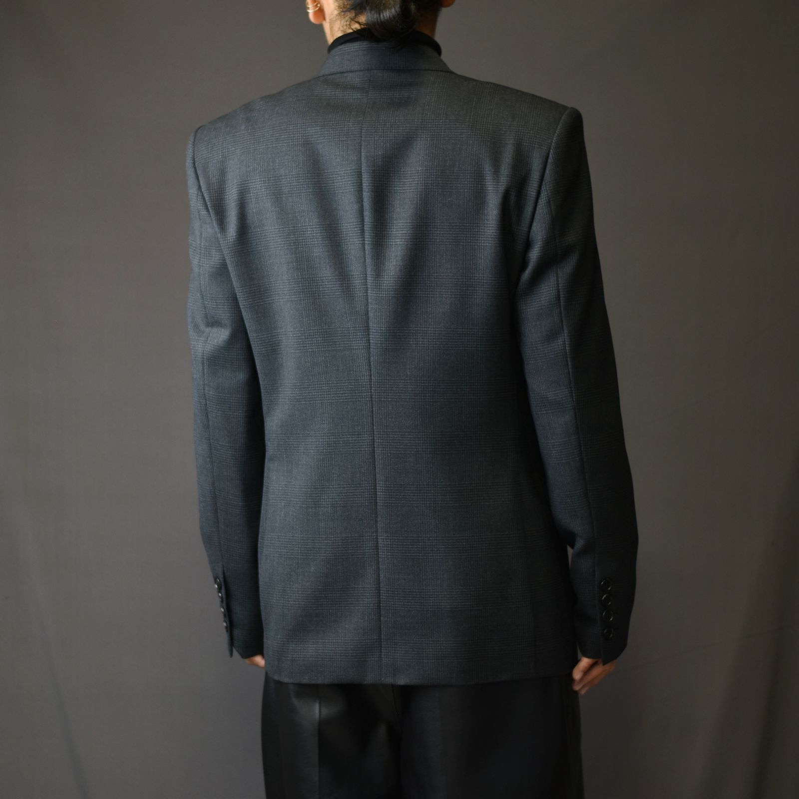 Glen plaid double breasted jacket