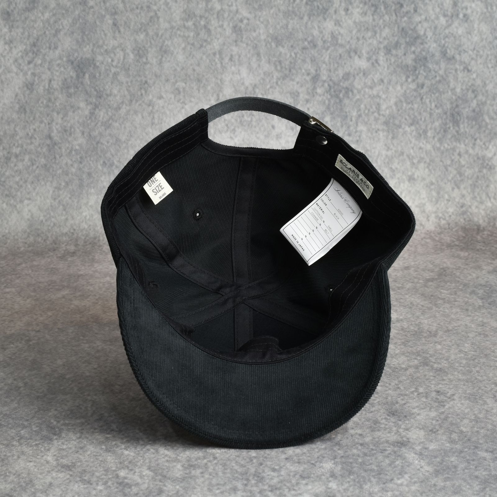 Corduroy Curved Visor Cap "BALLBOY" (BLACK) / コーデュロイ キャップ