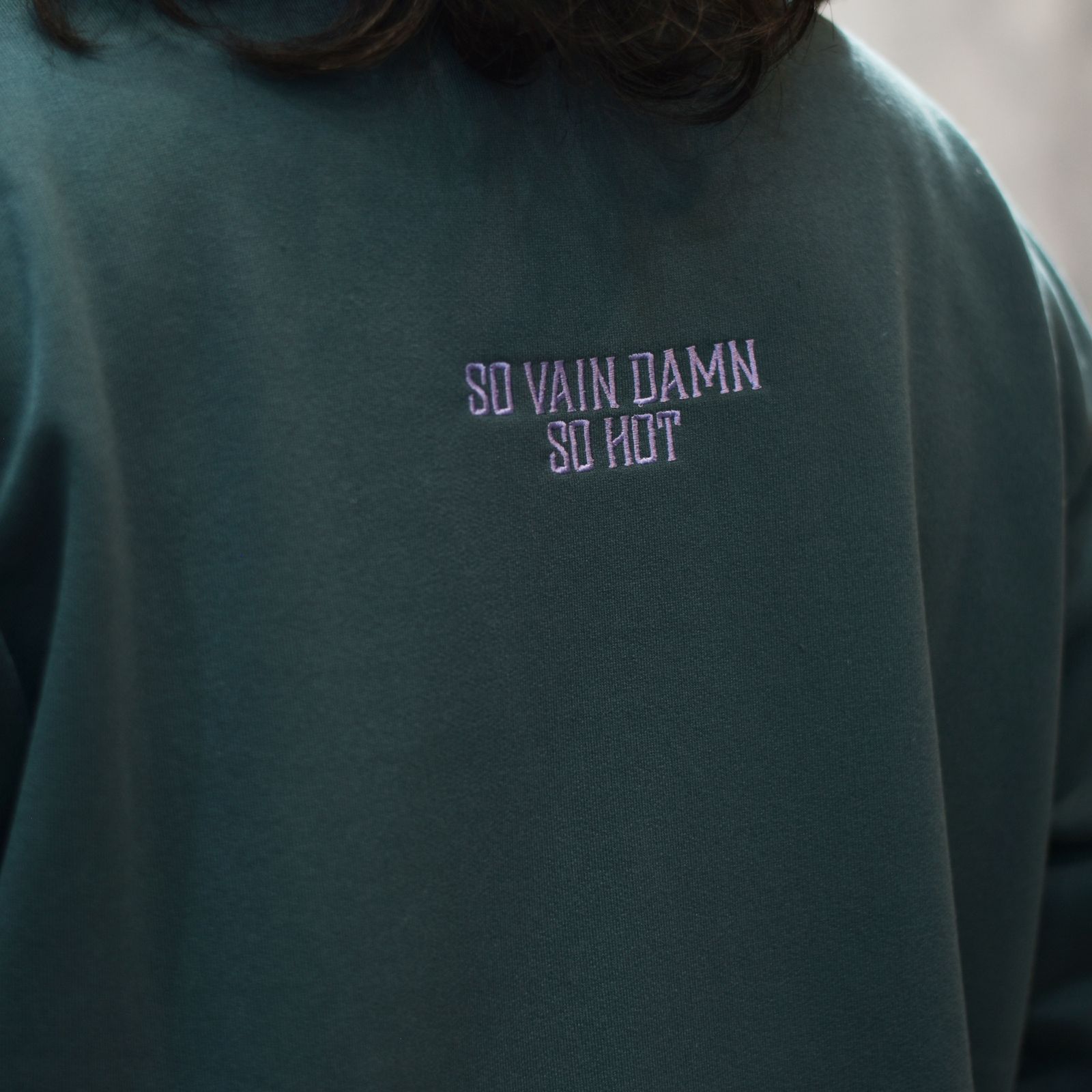 AEROKNOT® CALEE NATINAL LOGO DROP L/S TEE (CHARCOAL GREEN)｜機能素材 エアロノット ロングスリーブ Tシャツ｜CL-25AW004