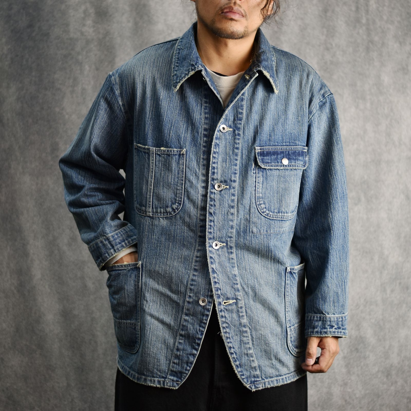 STEINBECK DENIM COVERALLS (BLUE) / デニムカバーオール （ブルー） / PC-005-3240-40