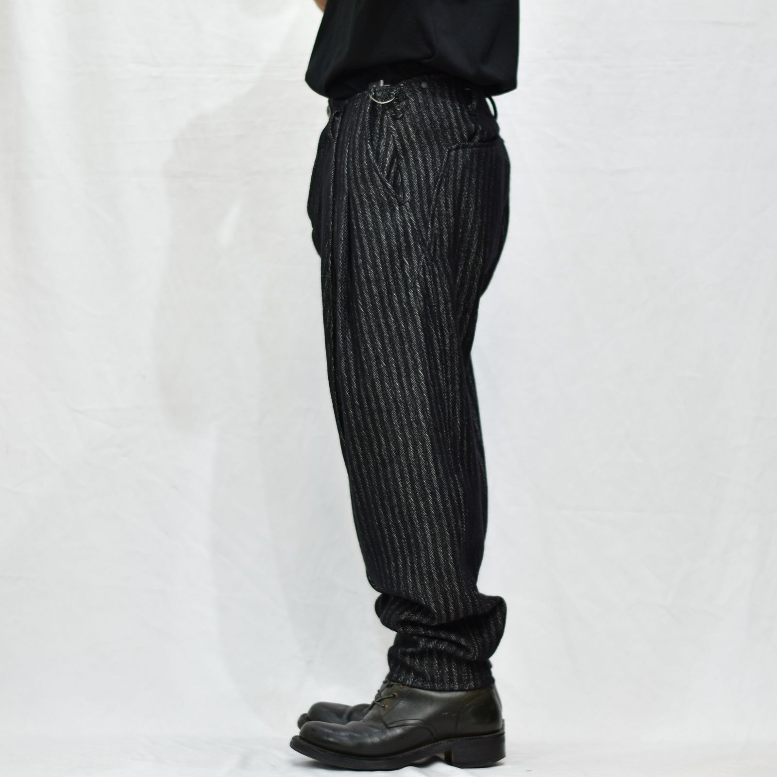 WOOL COTTON PANTS 2TUCK UNLINED BP-1