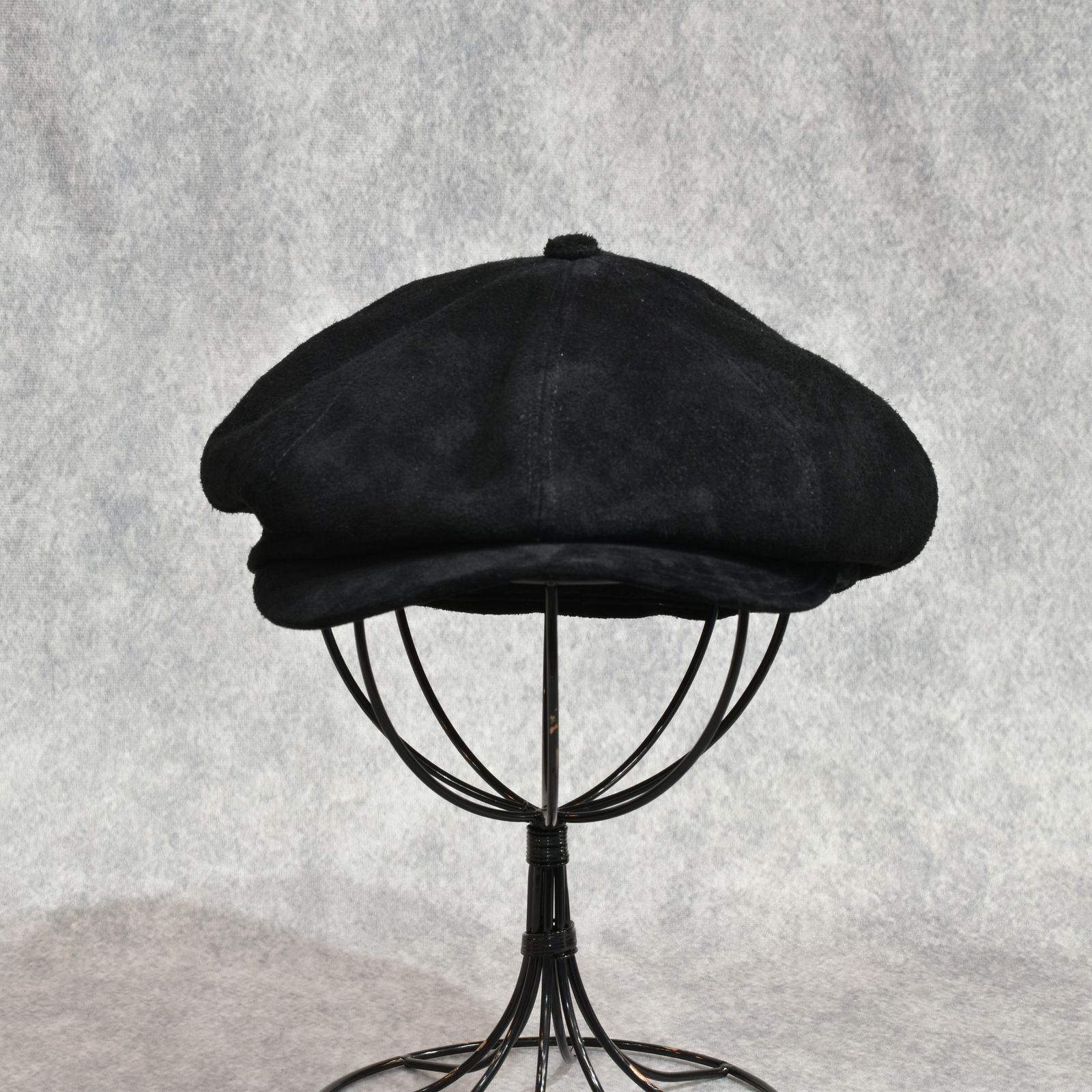 × The Letters Horsehide Suede Casquette "LETTERBOY" (BLACK)｜× レターズ ホースハイド スエード キャスケット｜Z01005