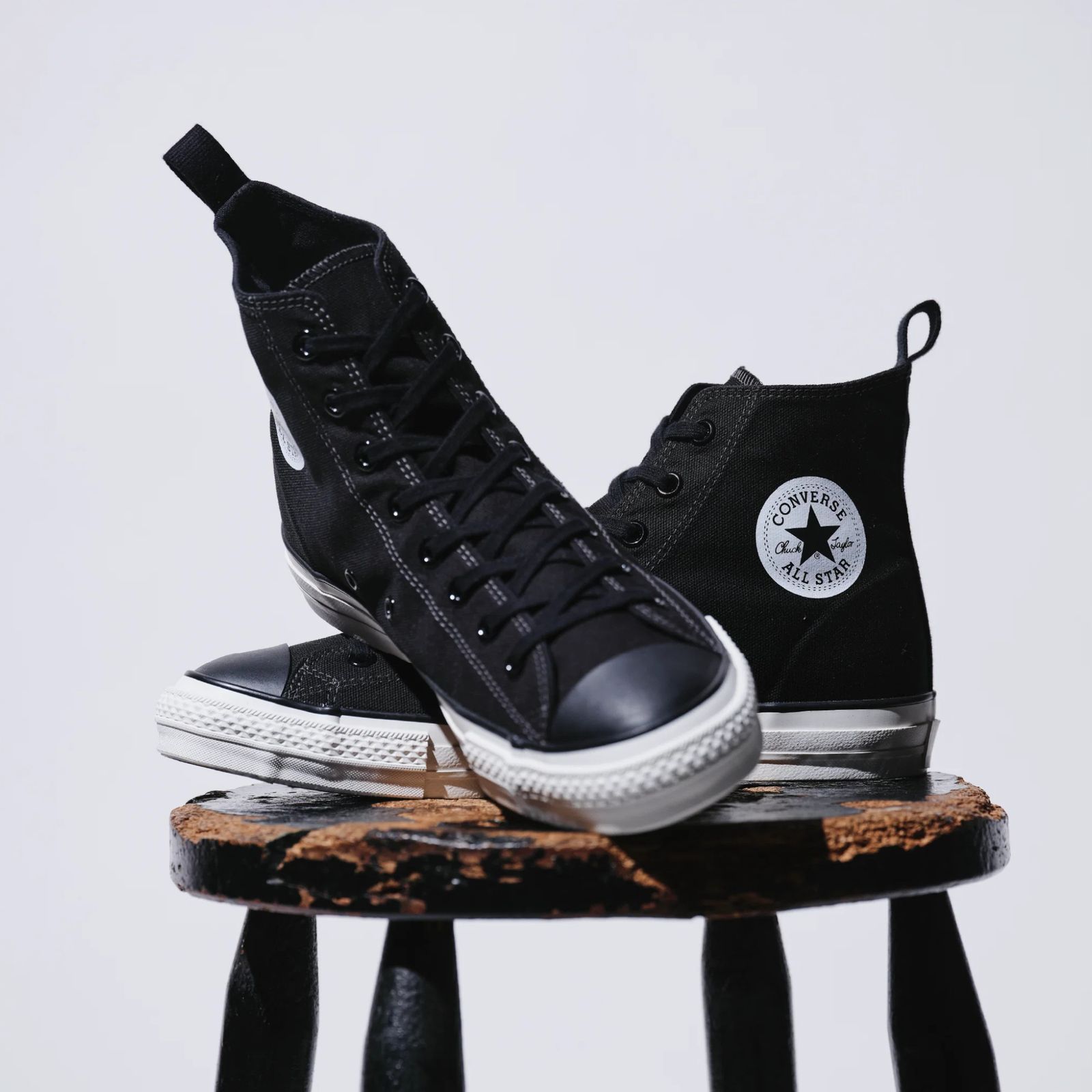 × CONVERSE AS J HI/MD 10 （BLACK） コンバース スニーカー （ブラック）｜313190000