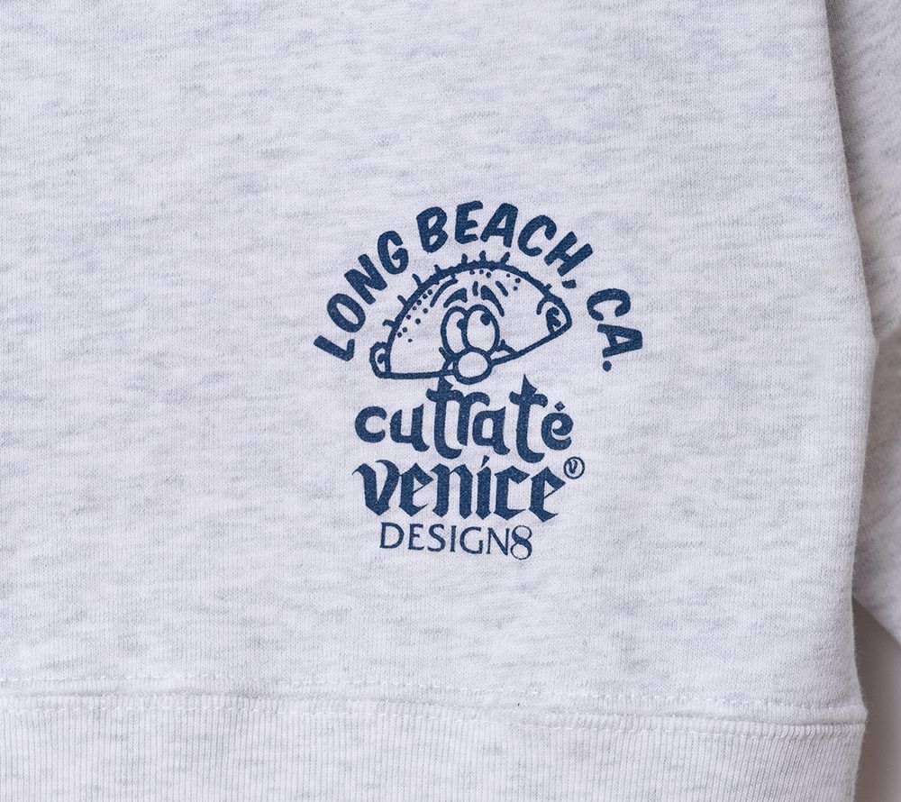 ×VENICE8 COFFEE HOUSE SUBMARINE SAND DROP CREW NECK SWEAT (GRY) / ドロップショルダー クルーネック スウェット