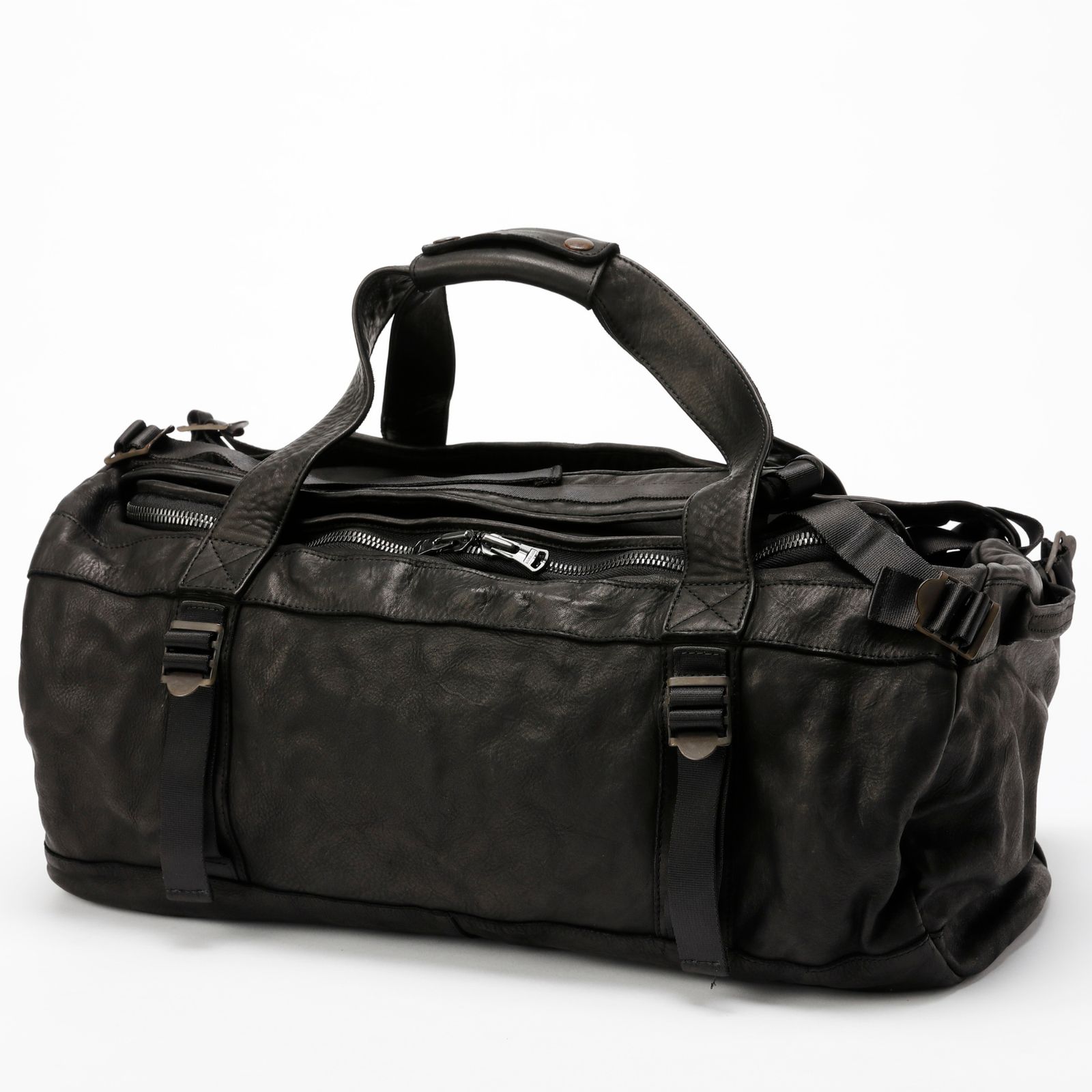 イタリーショルダー製品染め 3WAYバッグ （BLACK/ブラック） 230-03