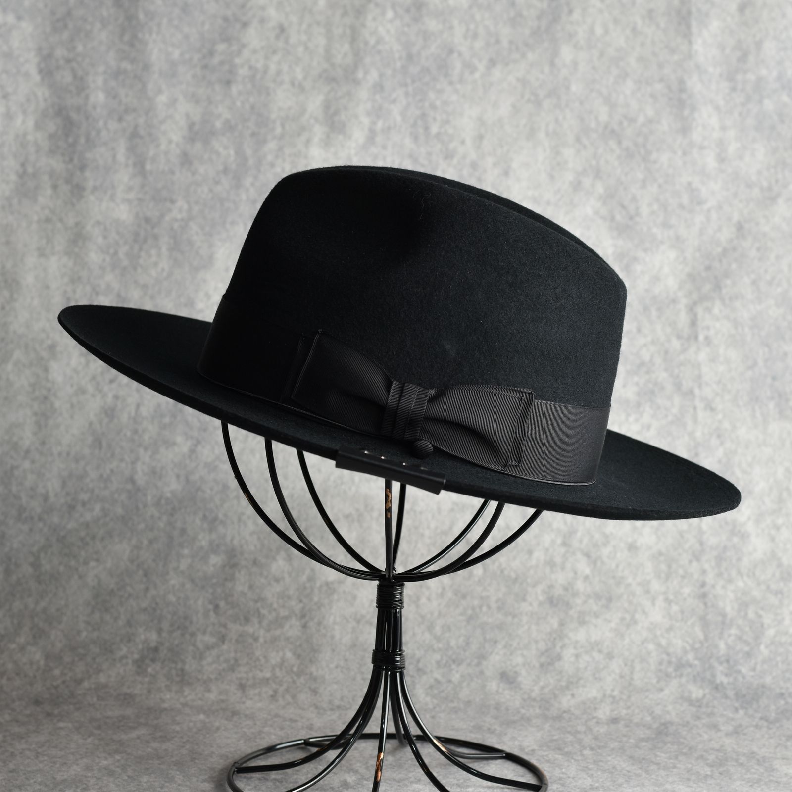 × THE H.W.DOG&CO. WOOL HAT (BLACK) / ザ エイチダブリュウ ドッグアンドコー ウール 中折れハット