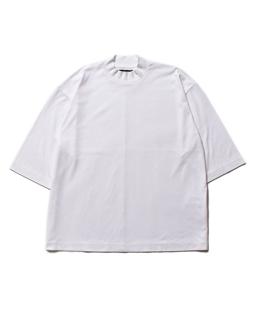 Smooth Mockneck Half Sleeve T-SH （WHT）