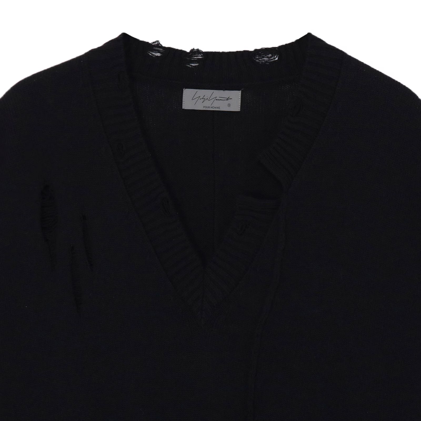 yohji yamamoto - 7G2P JERSEY V NECK VEST （BLACK） / ニット