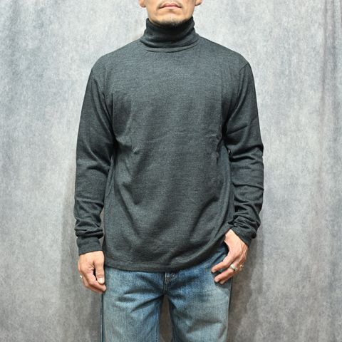 EF.Wool Turtle Neck L/S Pullover （CGR）｜ウールタートルネック｜MDFBF10403