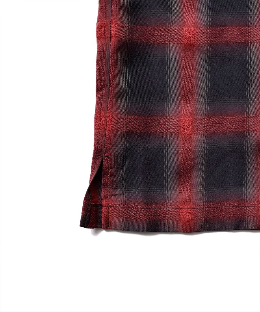 Cuprawool Ombre Check S/S Open Collar SH