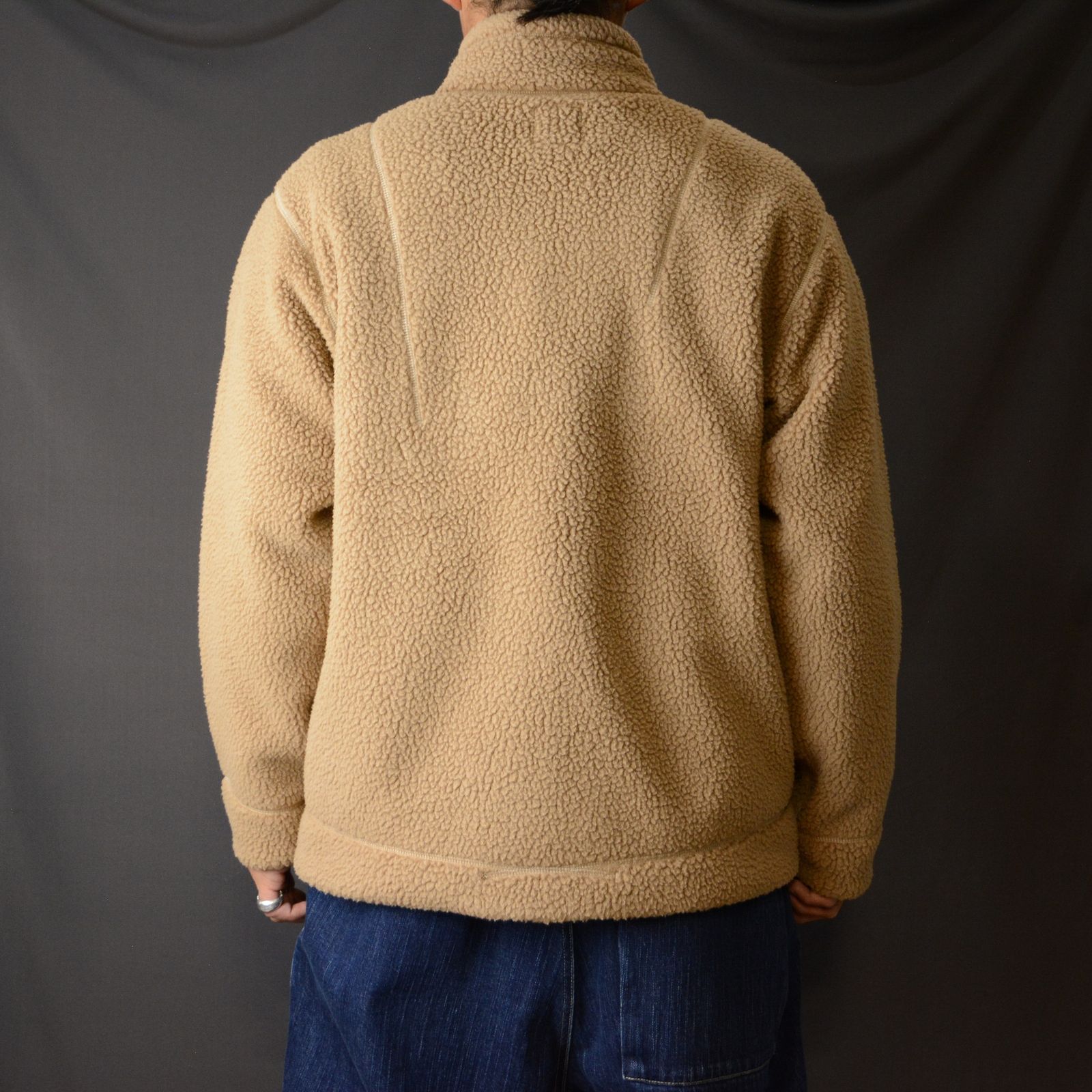 FLEECE ZIP UP JACKET （POLARTEC） (BEIGE) - フリース ジップアップジャケット （ベージュ）