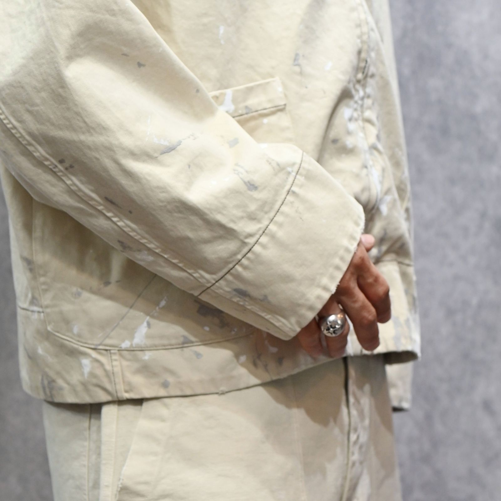 FULL ZIP CHINO BLOUSON (OFF WHITE / オフホワイト) チノブルゾン｜2601013
