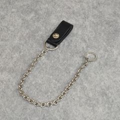 SILVER STAR CONCHO LEATHER WALLET CHAIN (BLACK)｜シルバー スターコンチョ ウォレットチェーン｜CL-25SS005LE EX