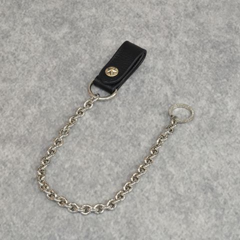 SILVER STAR CONCHO LEATHER WALLET CHAIN (BLACK)｜シルバー スターコンチョ ウォレットチェーン｜CL-25AW028LE