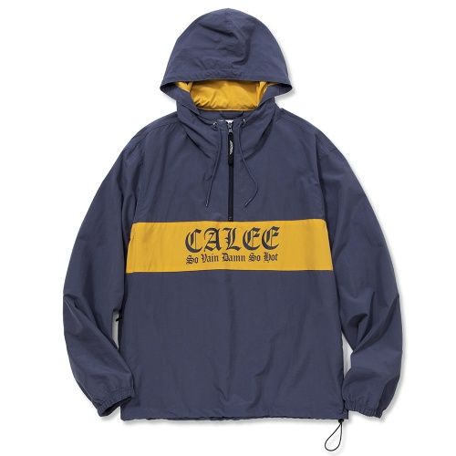 PEACH SKIN NYLON CALEE LOGO ANORAK PARKA (DARK PURPLE)