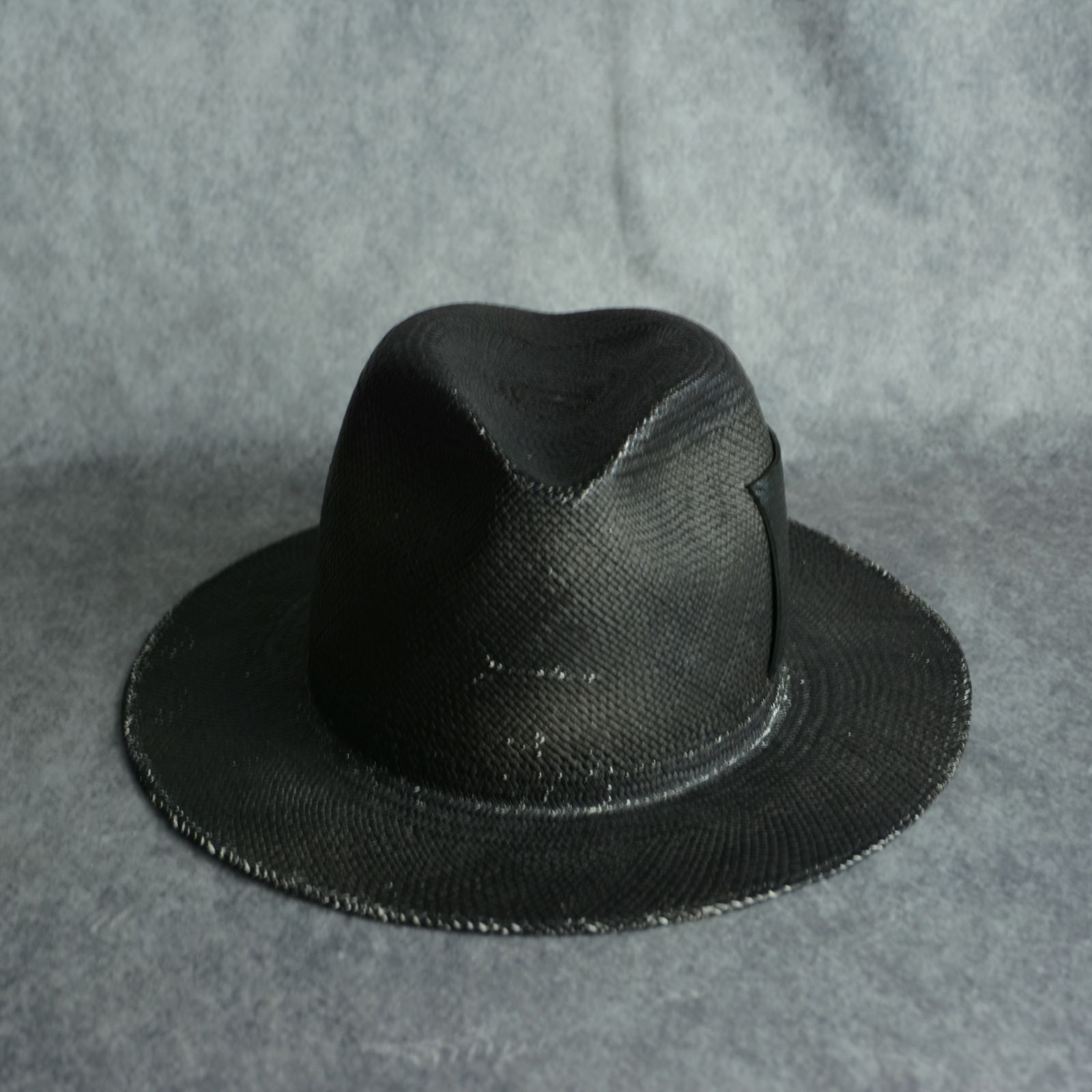 トキヤ草 製品染め + GUIDI ホースクラップ仕上げハット （BLACK）