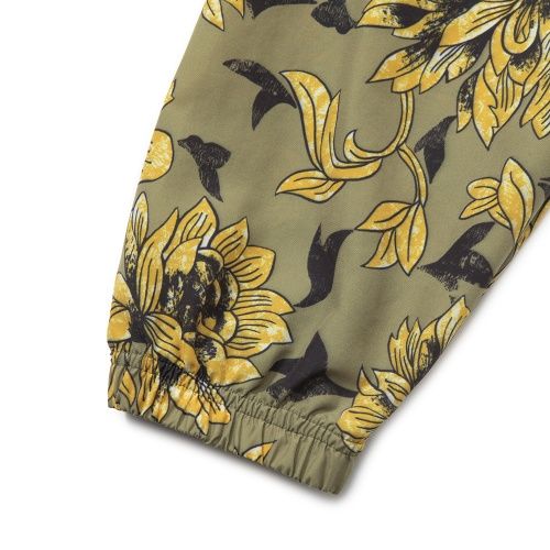 ALLOVER FLOWER PATTERN ANORAK PARKA (KHAKI OLIVE)