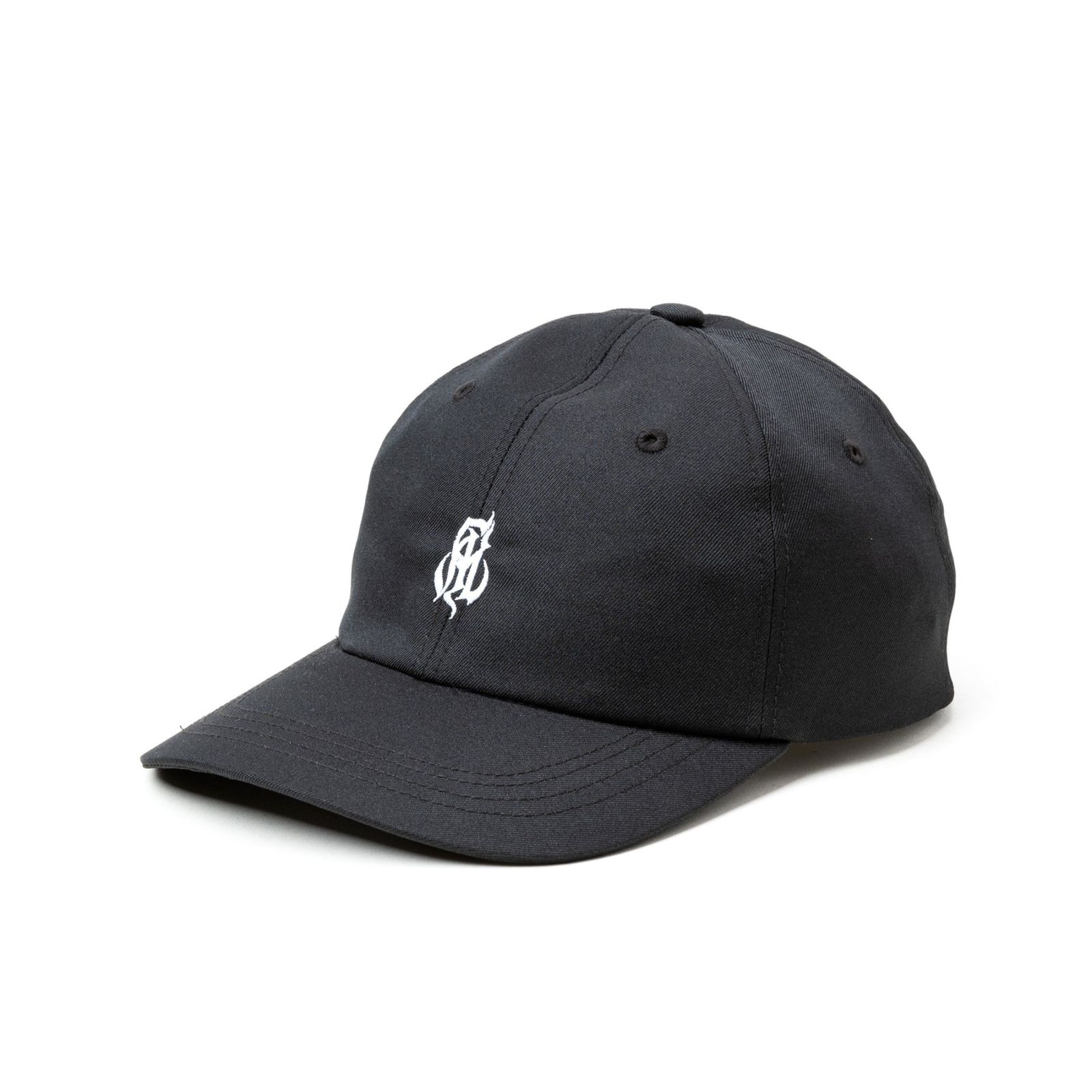 P/T CAL NT LOGO CAP (BLACK) / ロゴ刺繍 浅型キャップ