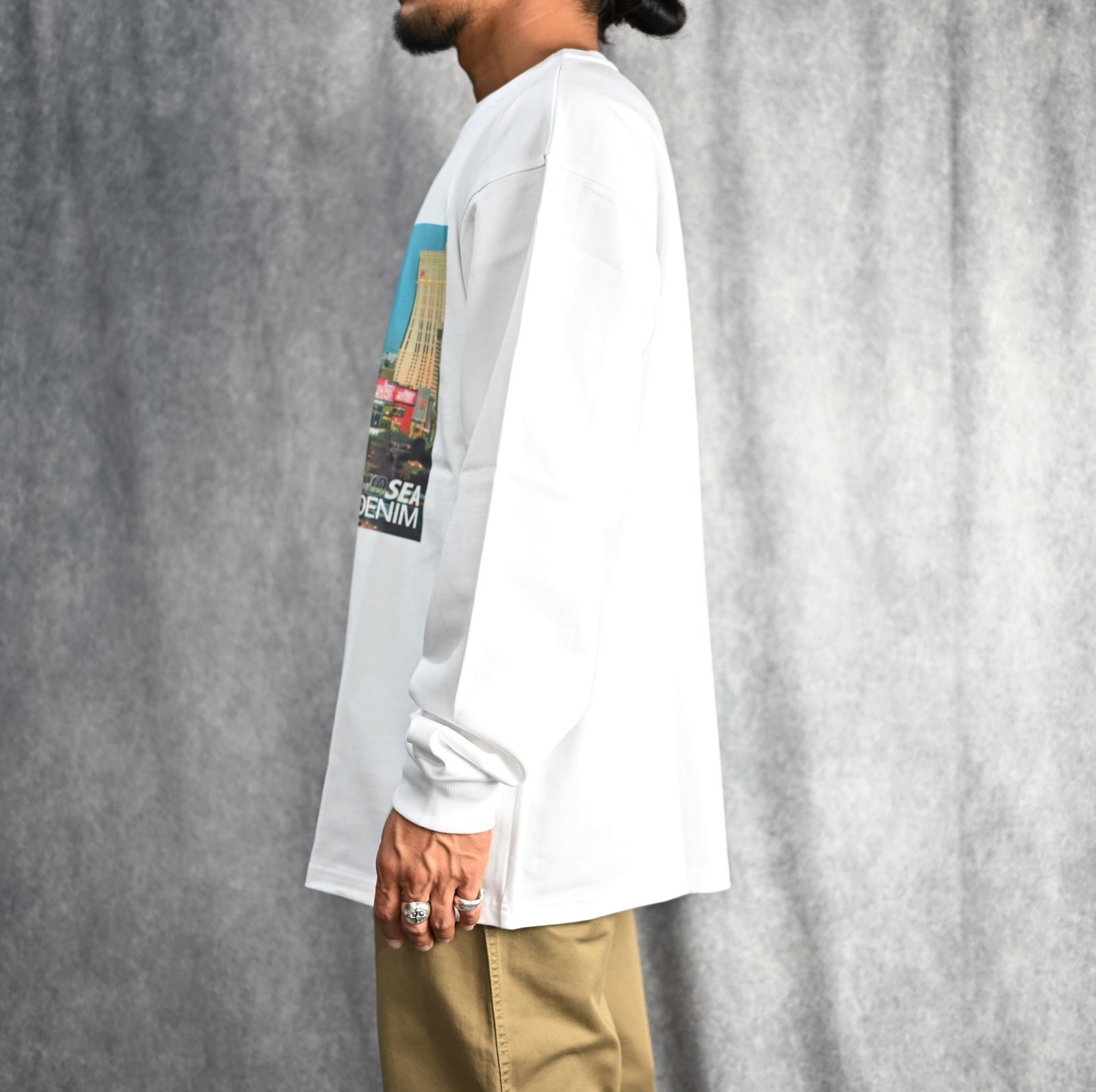 WIND AND SEA×MINEDENIM Photo L/S Tee （WHT / ホワイト）