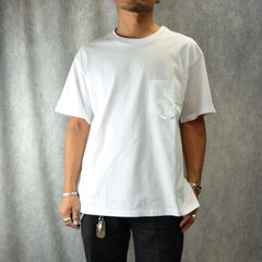 ハイゲージ天竺 ドロップショルダー Tシャツ (WHITE)