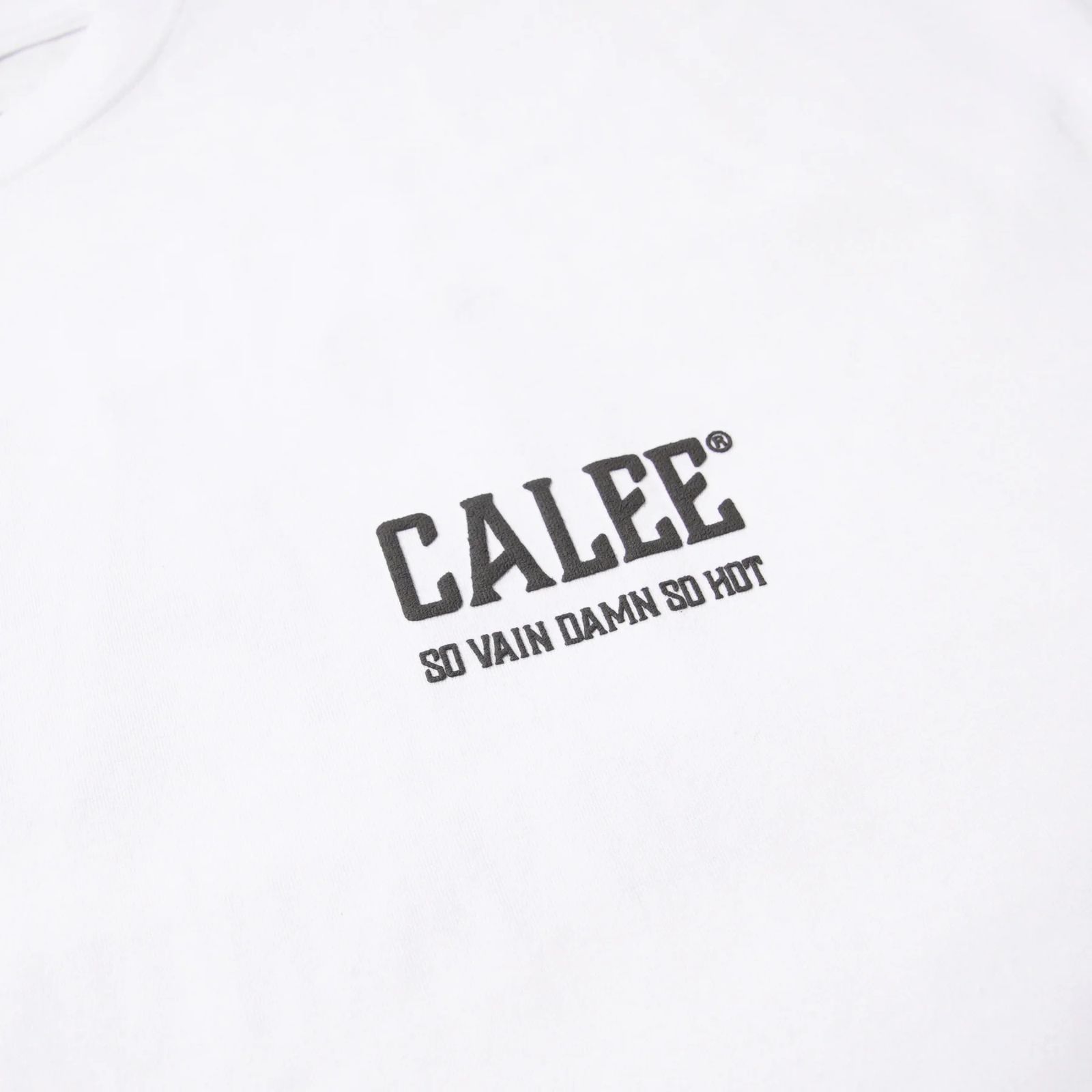 × SHELTECH®︎ CALEE NATIONAL LOGO WIDE TEE (WHITE)｜シェルテック キャリー ロゴ ワイド 半袖Tシャツ｜CL-SHELTECH004