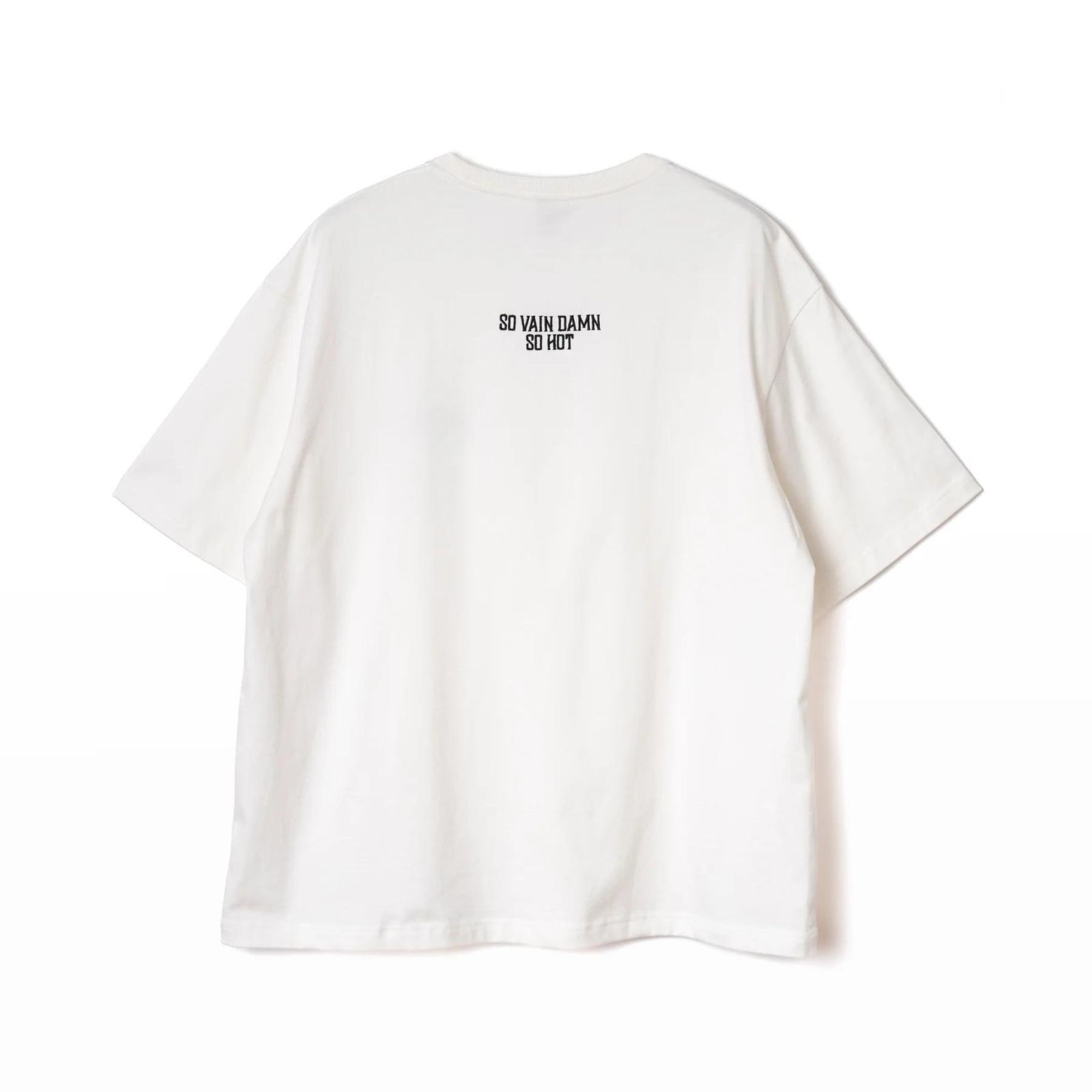S.V.D.S.H DROP S/S TEE ＜EXCLUSIVE＞ (WHITE) / ドロップショルダー ロゴ刺繍 Tシャツ