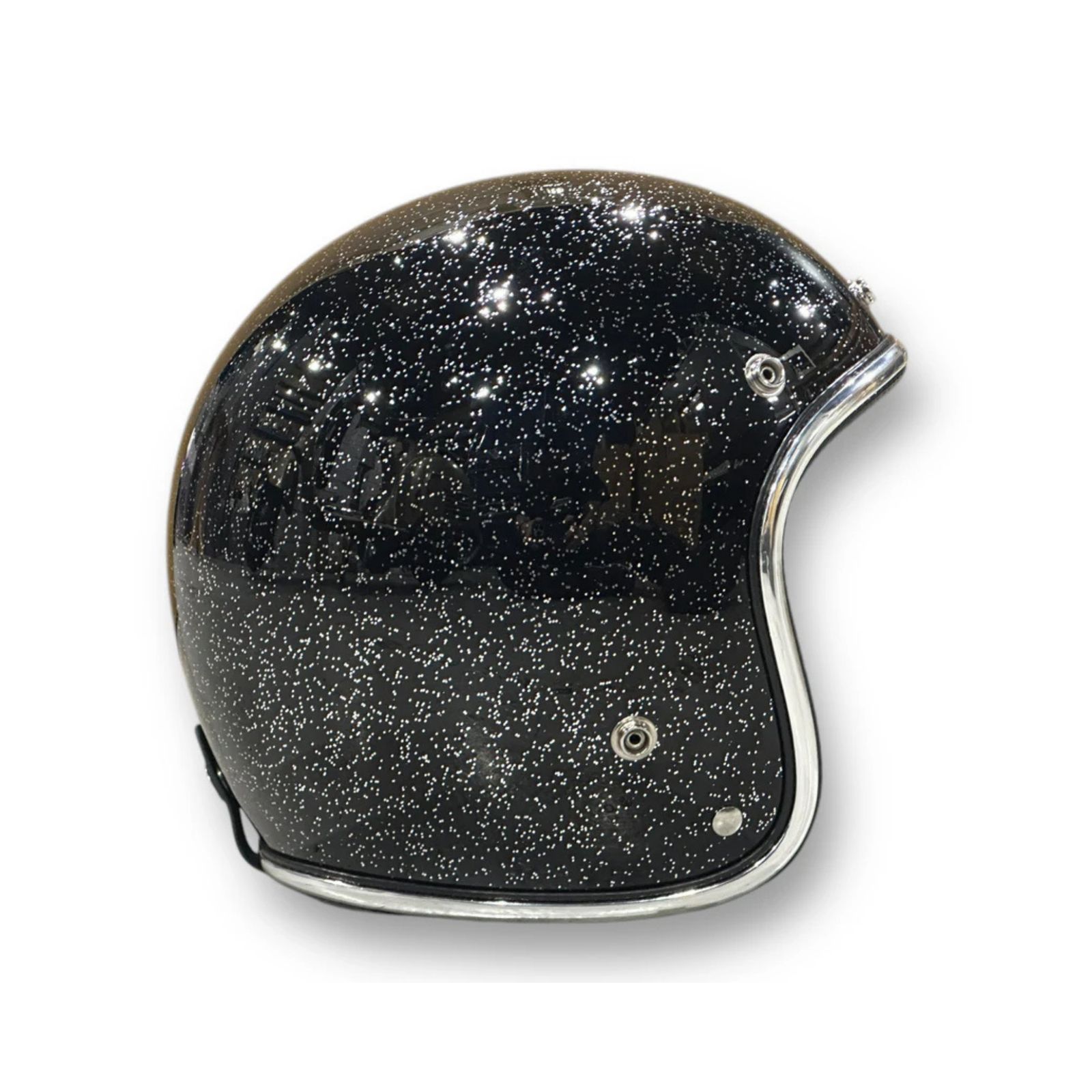NOBUDZ ノーバッツ　ジェットヘルメット ホワイト　ラメ NoBudz - 再販売通知リクエスト可 | GLITTER 3/4 HELMET (WHITE