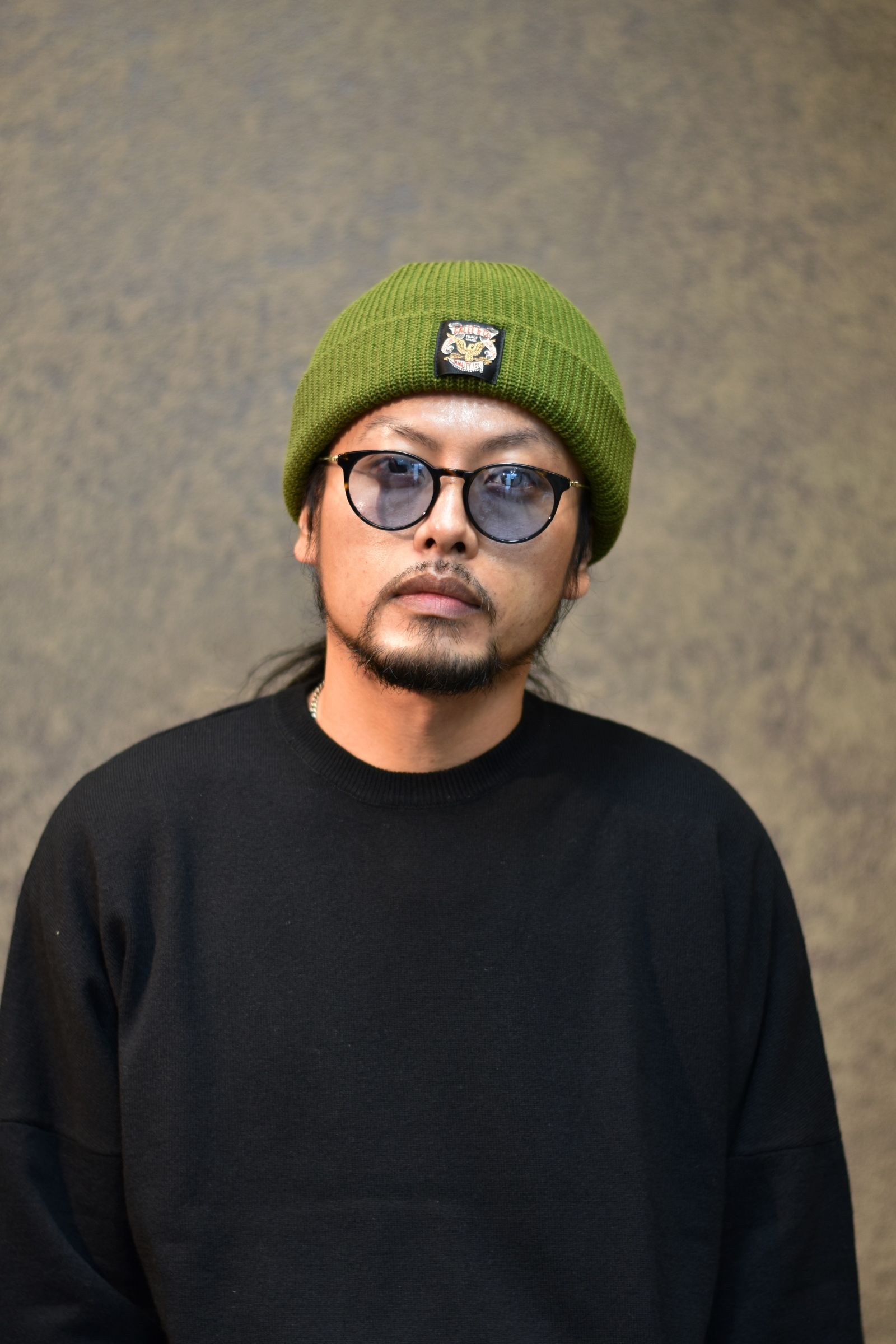 CALEE ACRYLIC WATCH CAP (OLIVE)