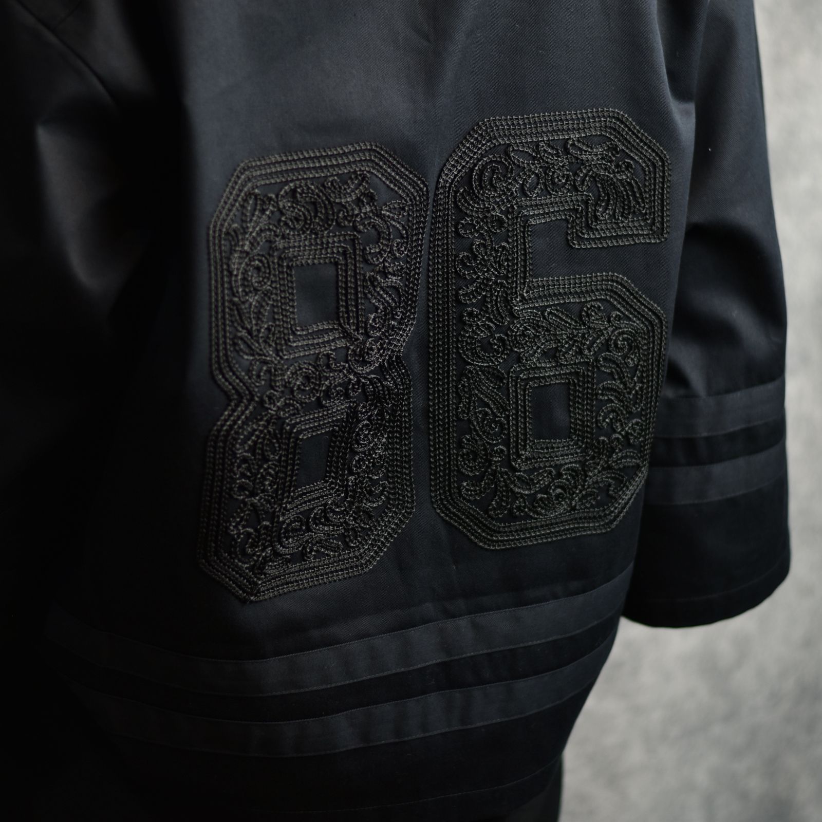 タグ付き　el conductorH ボーリングシャツ el conductorH - CORD EMBROIDERED HOCKEY SHIRT (BK) / コード