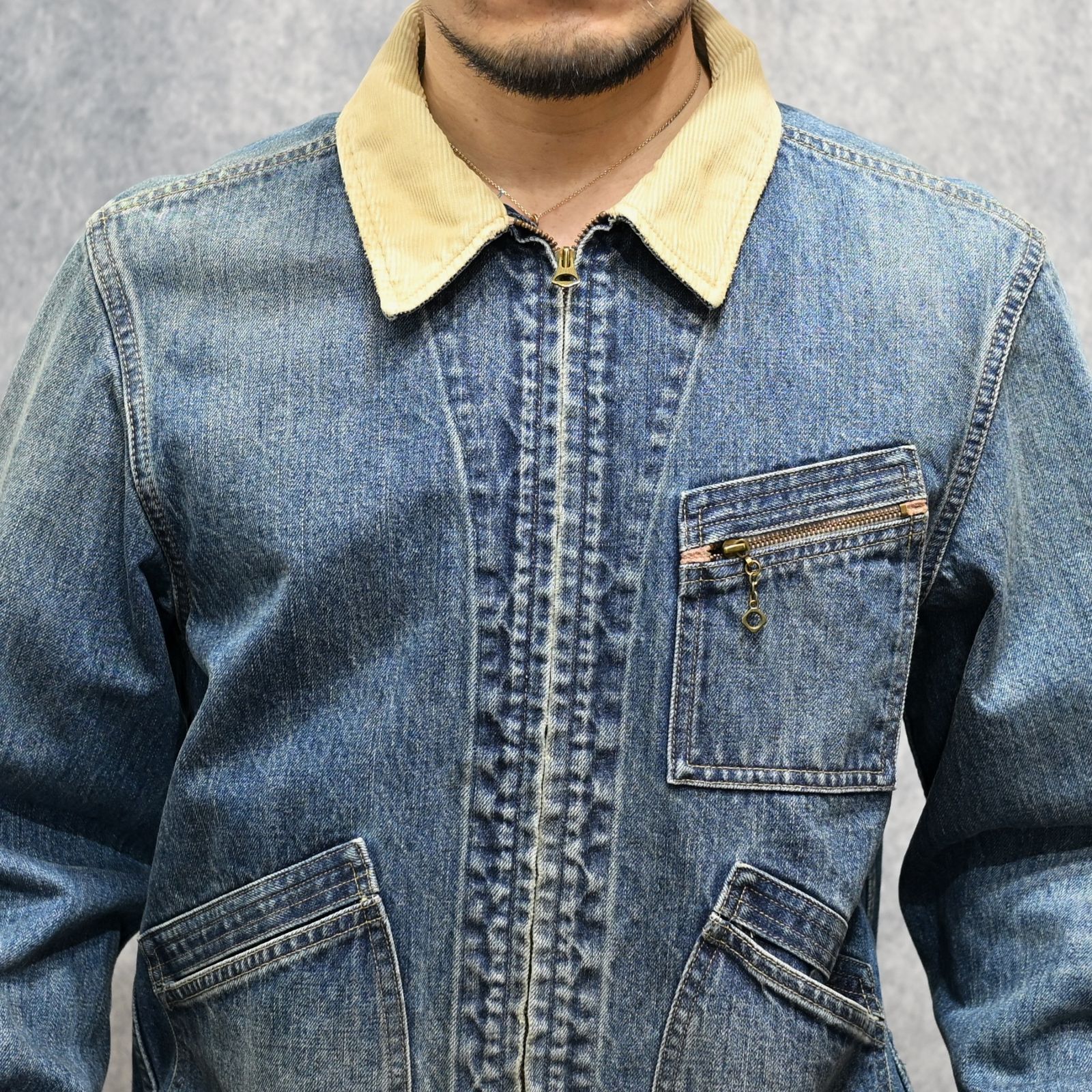 Denim Zipup Trucker Jacket  （USD / インディゴ）｜トラッカージャケット｜MDFBF09801
