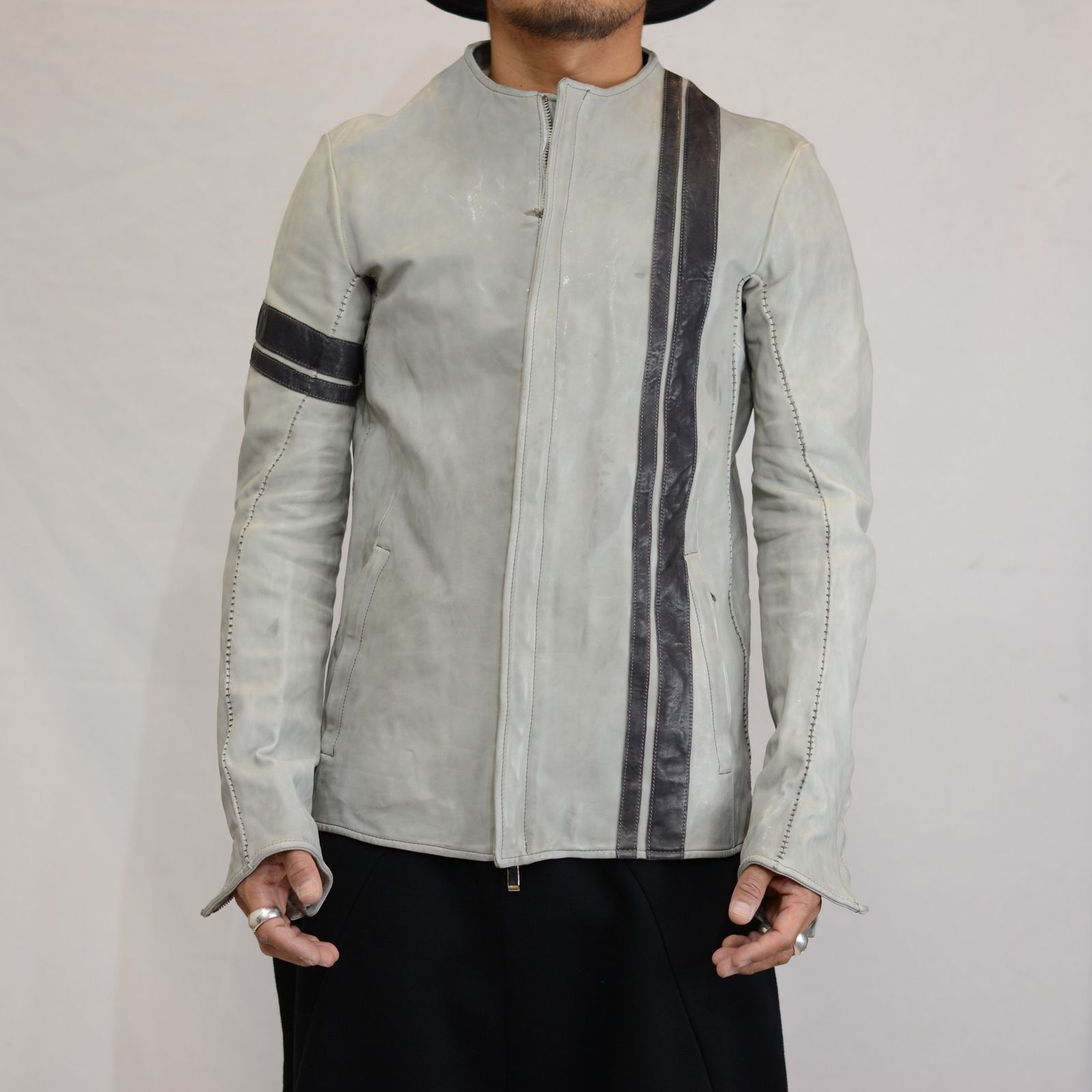 HORSE LEATHER NO COLLAR MOTO LINED DRT-1/S