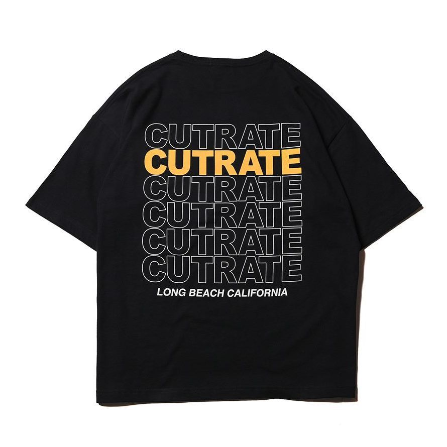 CUTRATE ADDICITON LOGO DROPSHOULDER S/S -T-SHIRT (BLACK)