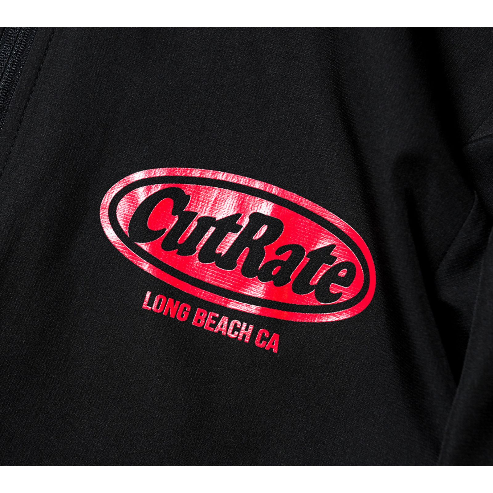 CUTRATE LOGO RIPSTOP STAND STAFF JACKET (BLACK×RED) / リップストップ スタンドジャケット