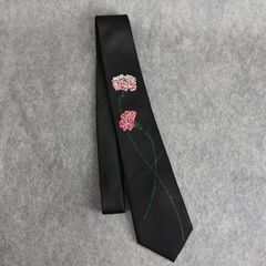 ダービータイB ・ フラワーパターン JQ （BLACK） / ネクタイ （ブラック） HP-N82-477