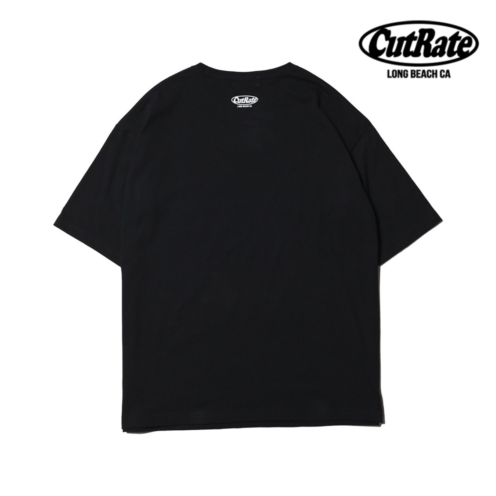 SKULLS COFFEE LOGO DROPSHOULDER S/S T-SHIRT (BLACK) / ドロップショルダー プリントTシャツ