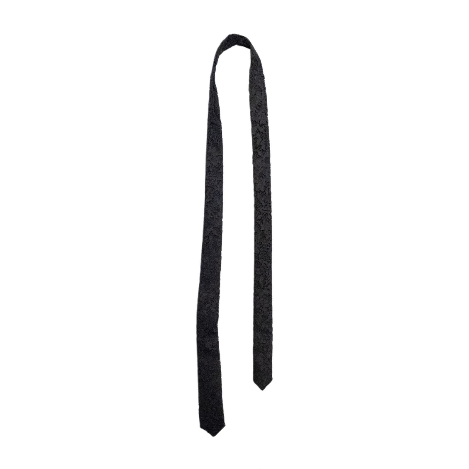 ORIGINAL TIE 003 (BK)｜フラワーレース ネクタイ｜PD25AAC07