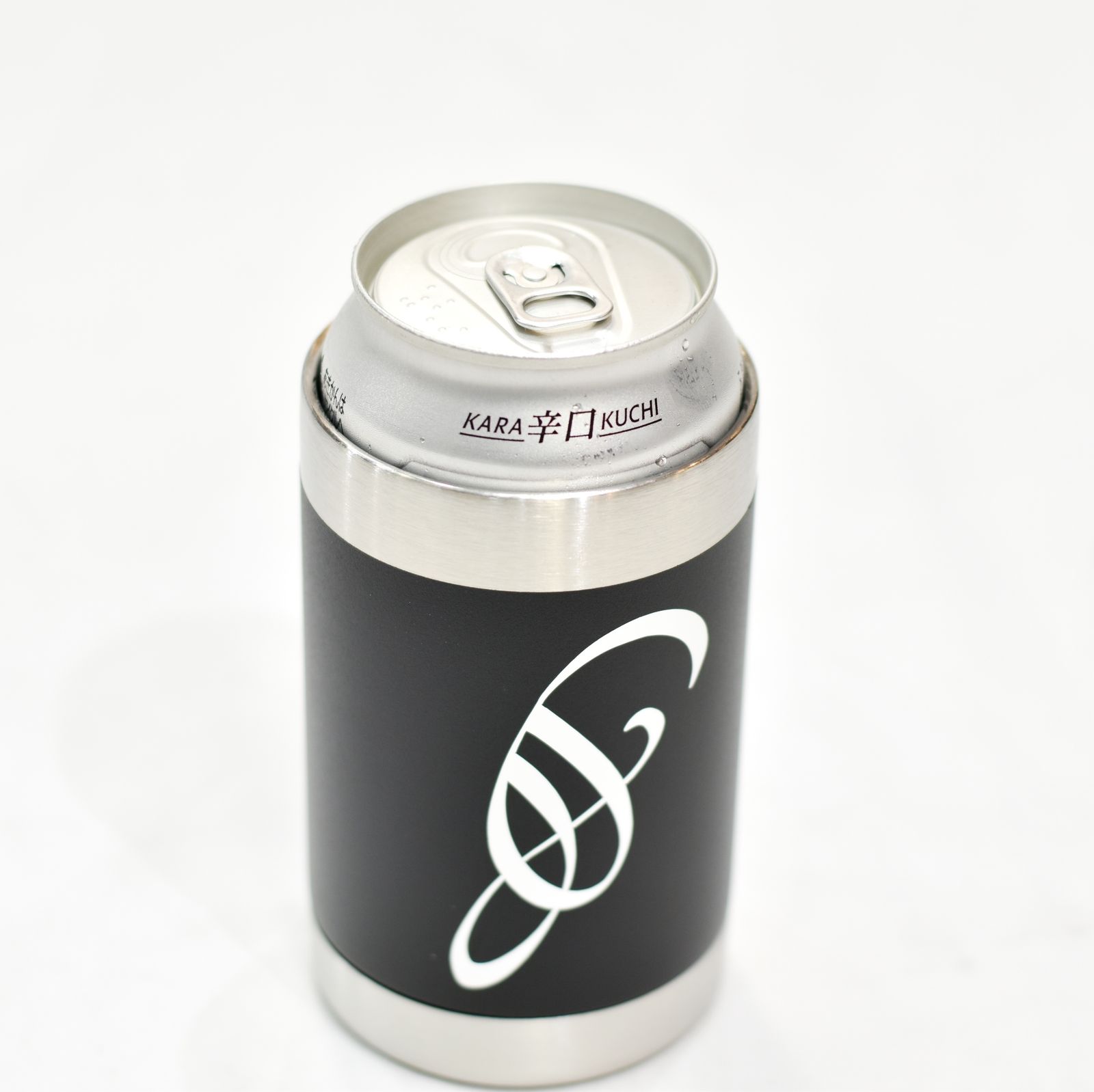 D ロゴ ステンレス 缶クーラー (BLACK) 対応サイズ：缶350ml