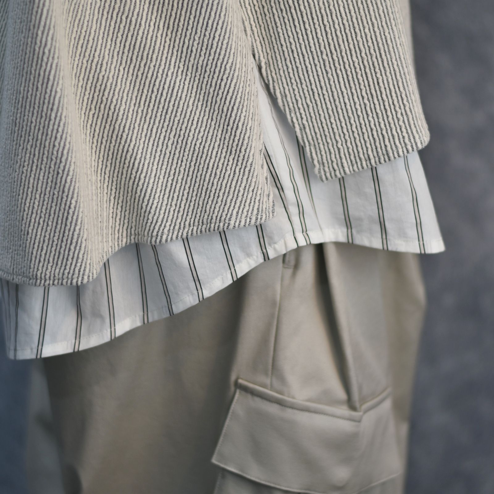 ボートネックニットソー / LB24AW-PO06-FSJ (IVORY×OFFWHITE STRIPE)