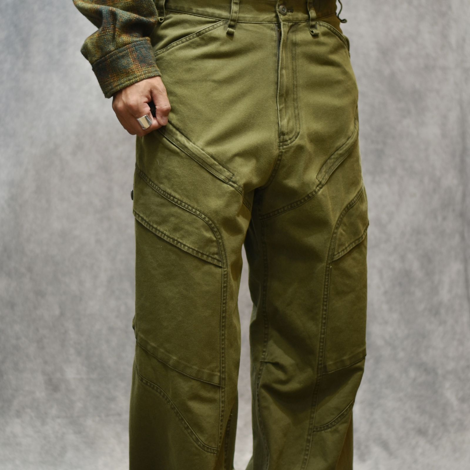 DOUBLE DYE CHINO PT (KHAKI)｜二重染め チノパンツ｜475203