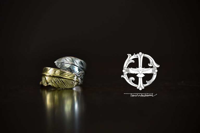 TARO WASHIMI | small size feather ring 925/K18