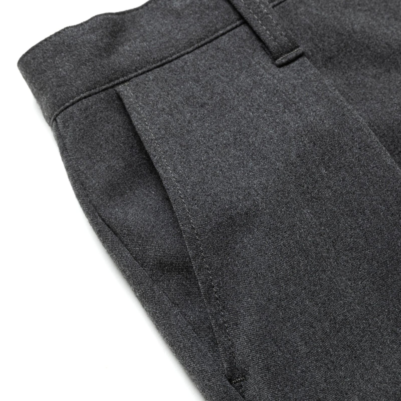 THERMOLITE TWILL TUCK WIDE SLACKS (CHARCOAL) / サーモライト ツイル 1タック ワイドスラックス