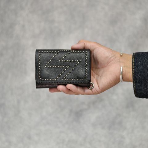 LIGHTNING LEATHER FLAP HALF WALLET ＜EXCLUSIVE＞ (BLACK)｜フラップハーフウォレット 三つ折り財布｜CL-26SS007LE EX