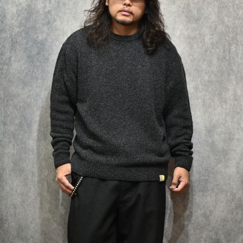 ×EYYA BOUCLE CREW NECK KNIT SWEATER (BLACK)｜× エイヤ ブークレ クルーネック ニット セーター｜CL-26AWEYYA002