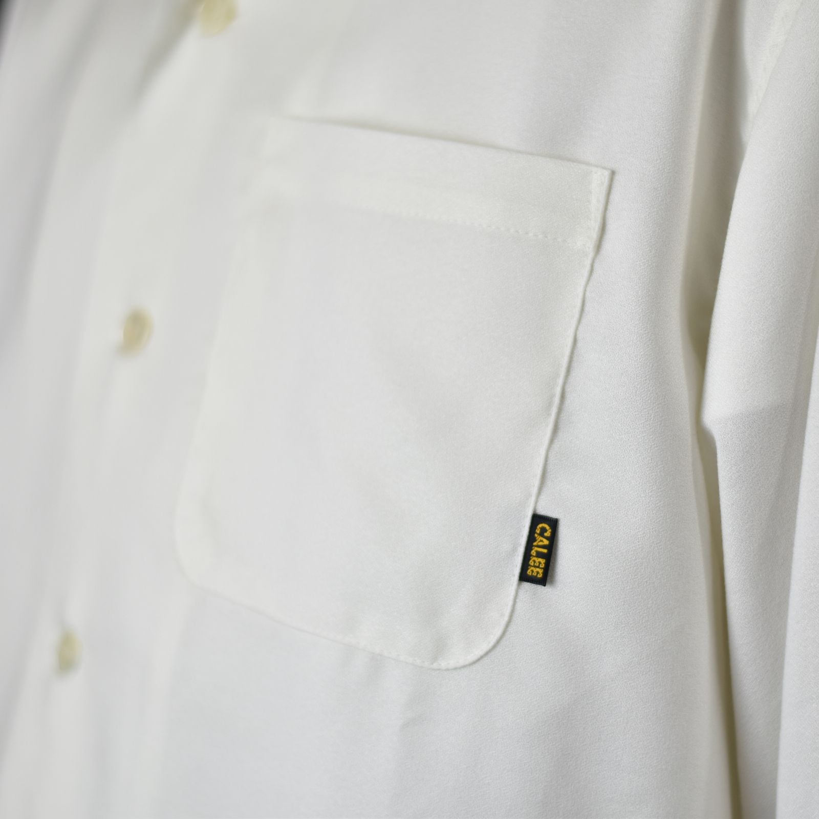 Le Barche オープンカラーシャツ　カプリホワイト　M 46 CALEE - EMBROIDERY OPEN COLLAR L/S SH (WHITE) / オープン