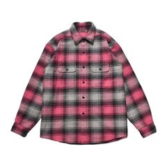 Heavy Cotton Flannel Ombre Work Shirt （PNK）｜フランネル オンブレチェック ワークシャツ｜MDFBF09503