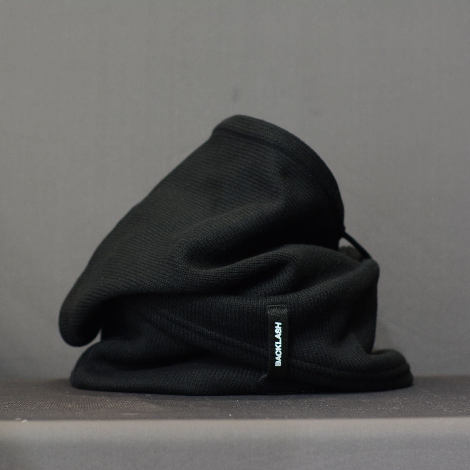 ニットスヌード フーディー （BLACK）