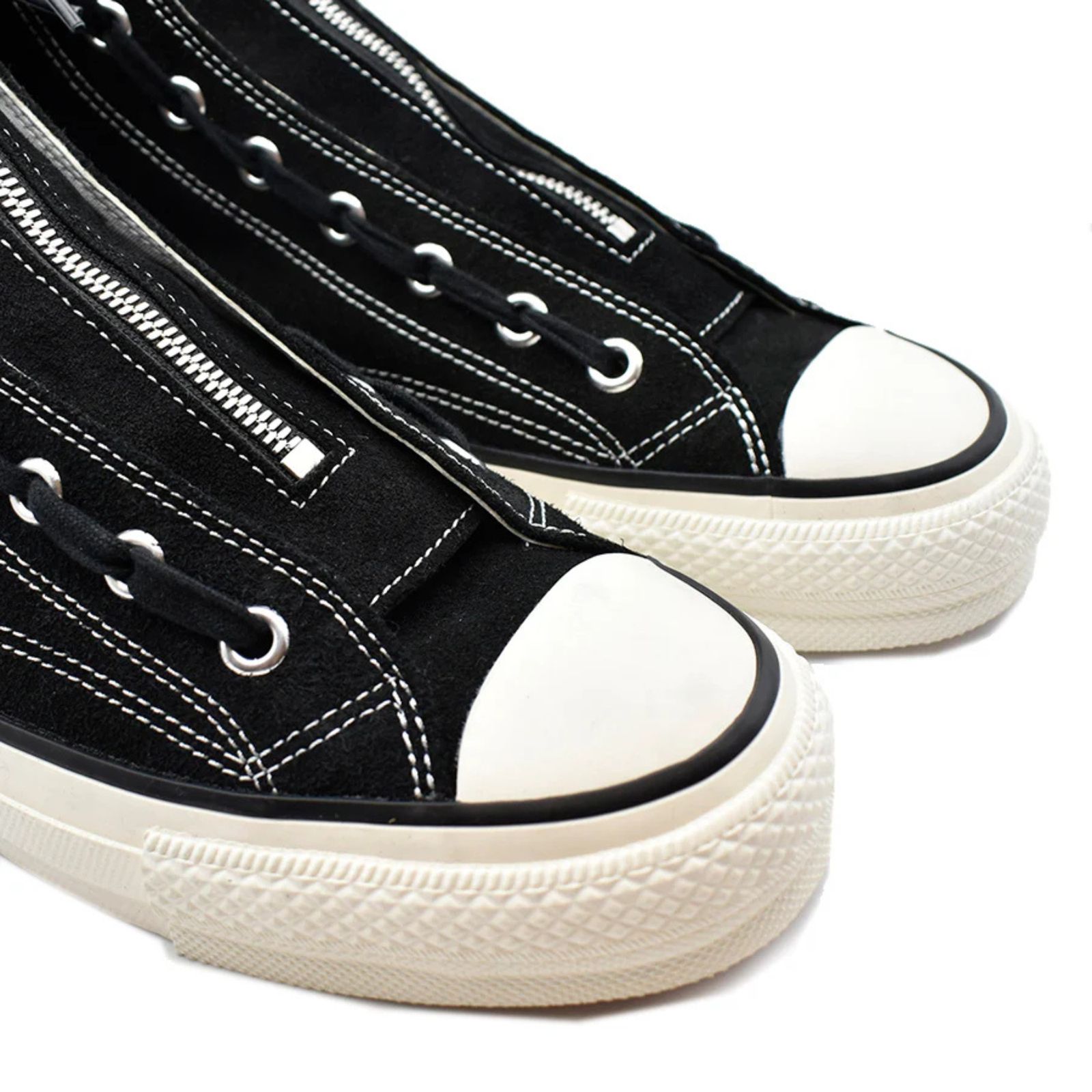 MINEDENIM × nonnative DWELLER TRAINER HI COW LEATHER WITH GORE-TEX by SPINGLE （BLACK × WHITE） / NNT-SN01