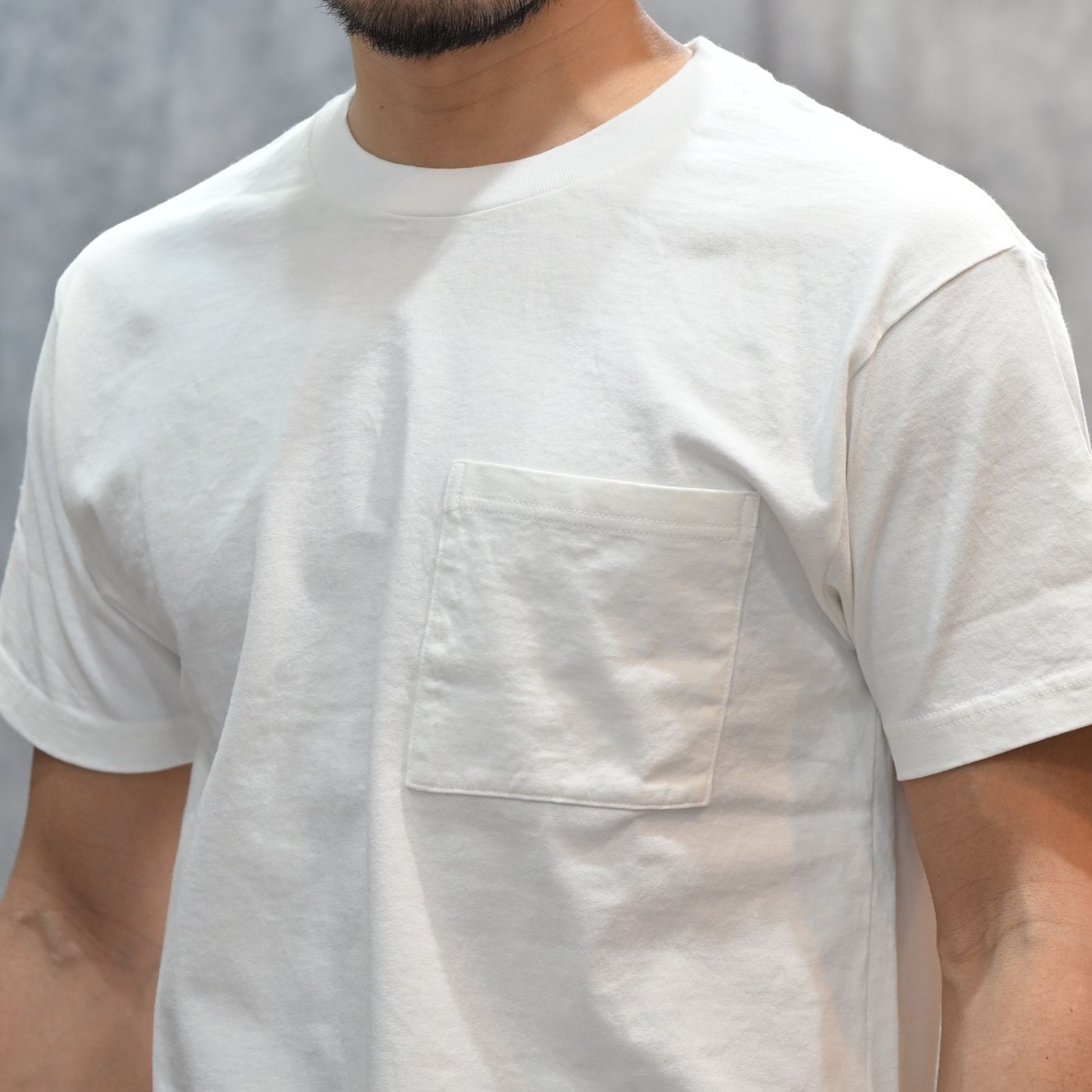 × M&M CUSTOM PERFORMANCE Star Embroidery Pocket Tee （WHT）｜× エムアンドエムカスタムパフォーマス 星刺繍 ポケットTシャツ｜MND-MM41